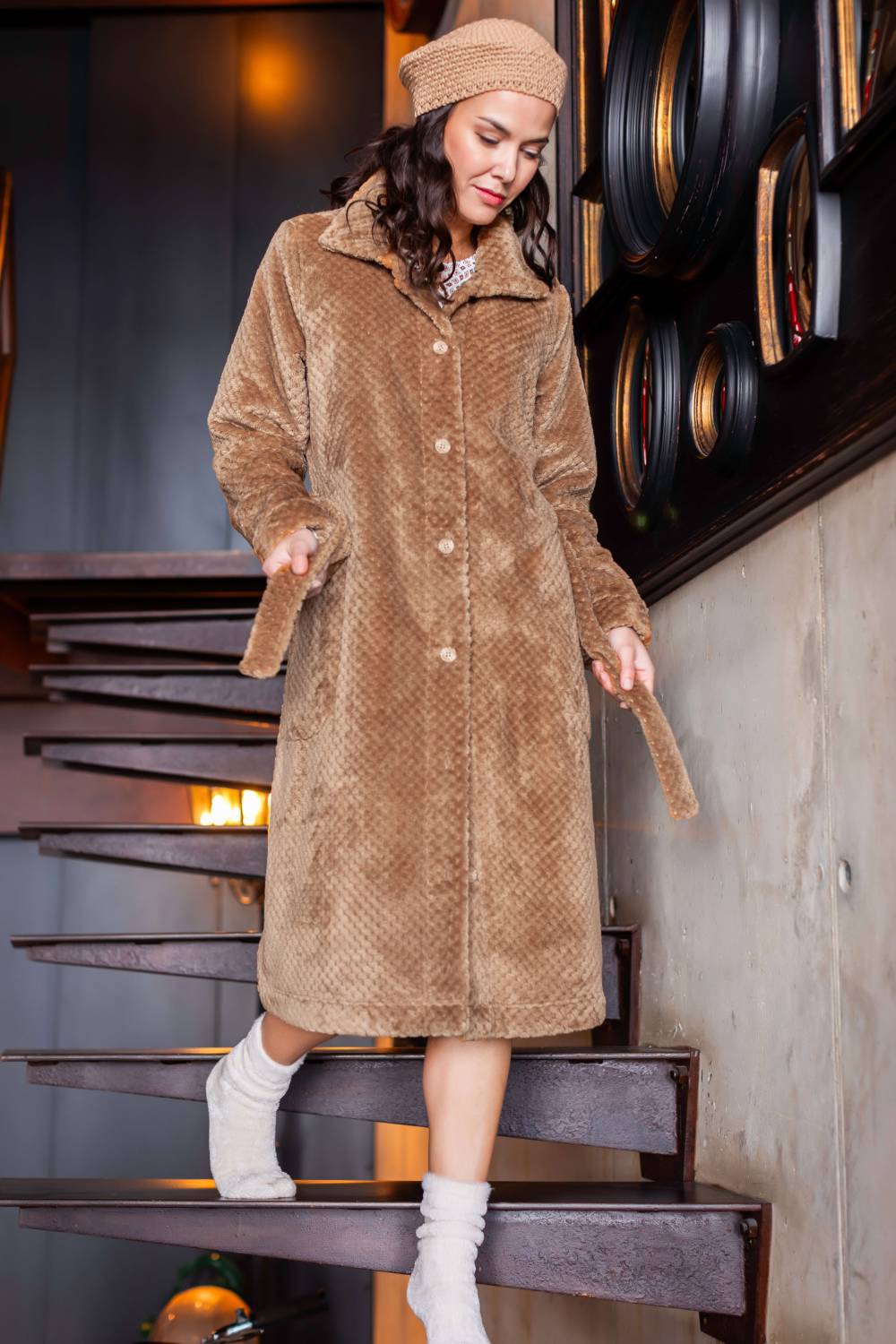 Robe de chambre Barandi coloris camel Ivon