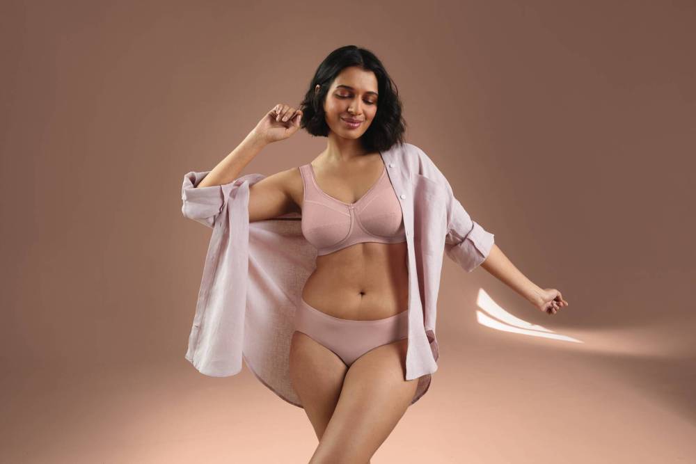 Soutien gorge 80% coton sans armature grande taille bois de rose Anita 5427