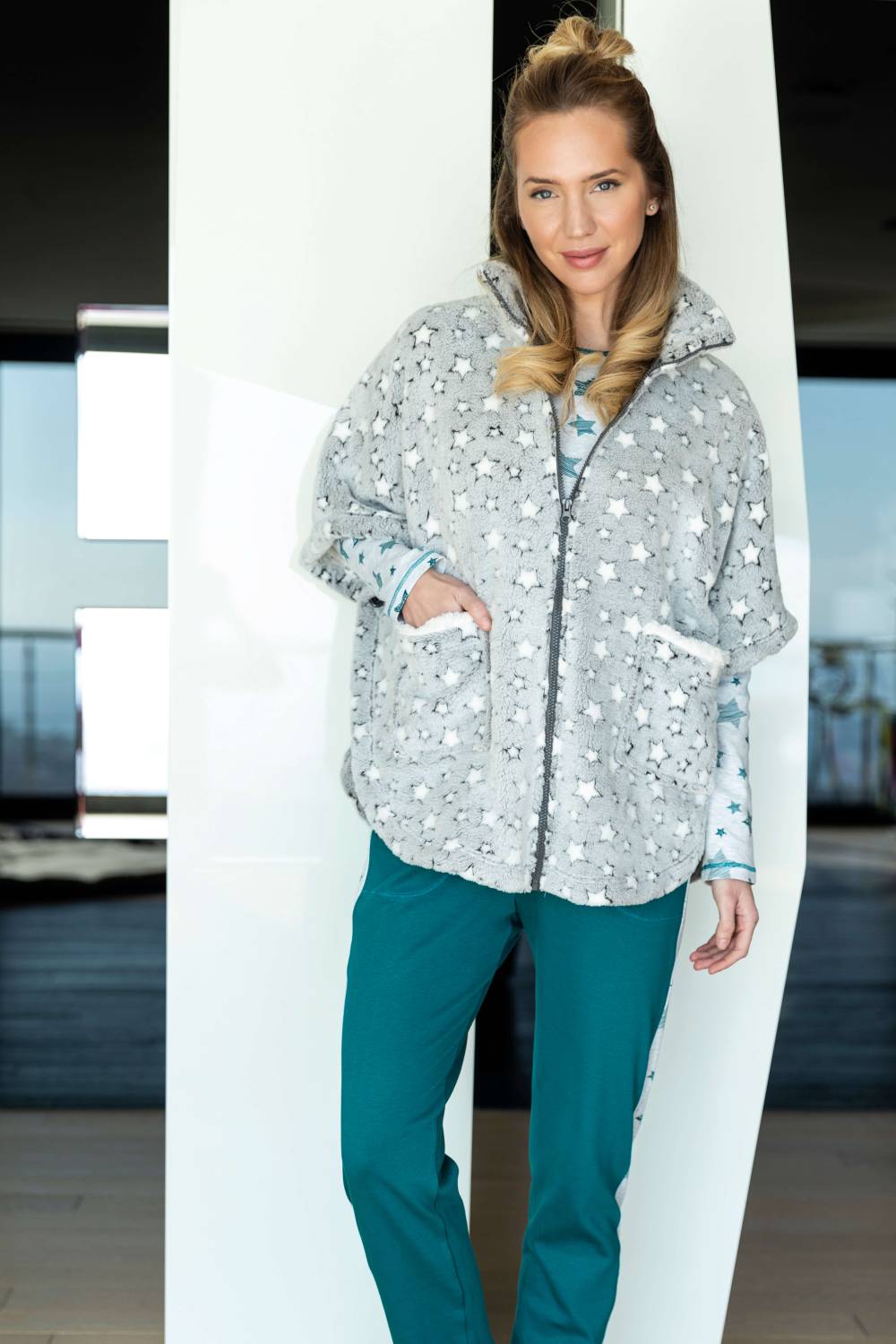 Veste poncho hiver lingerie de nuit Barandi ELIOT