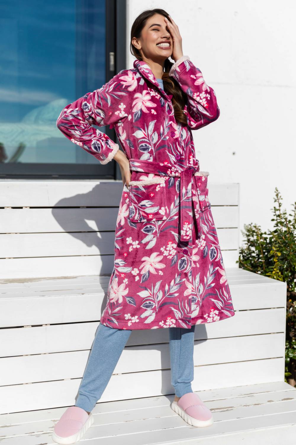 Robe de chambre boutons Barandi VERA