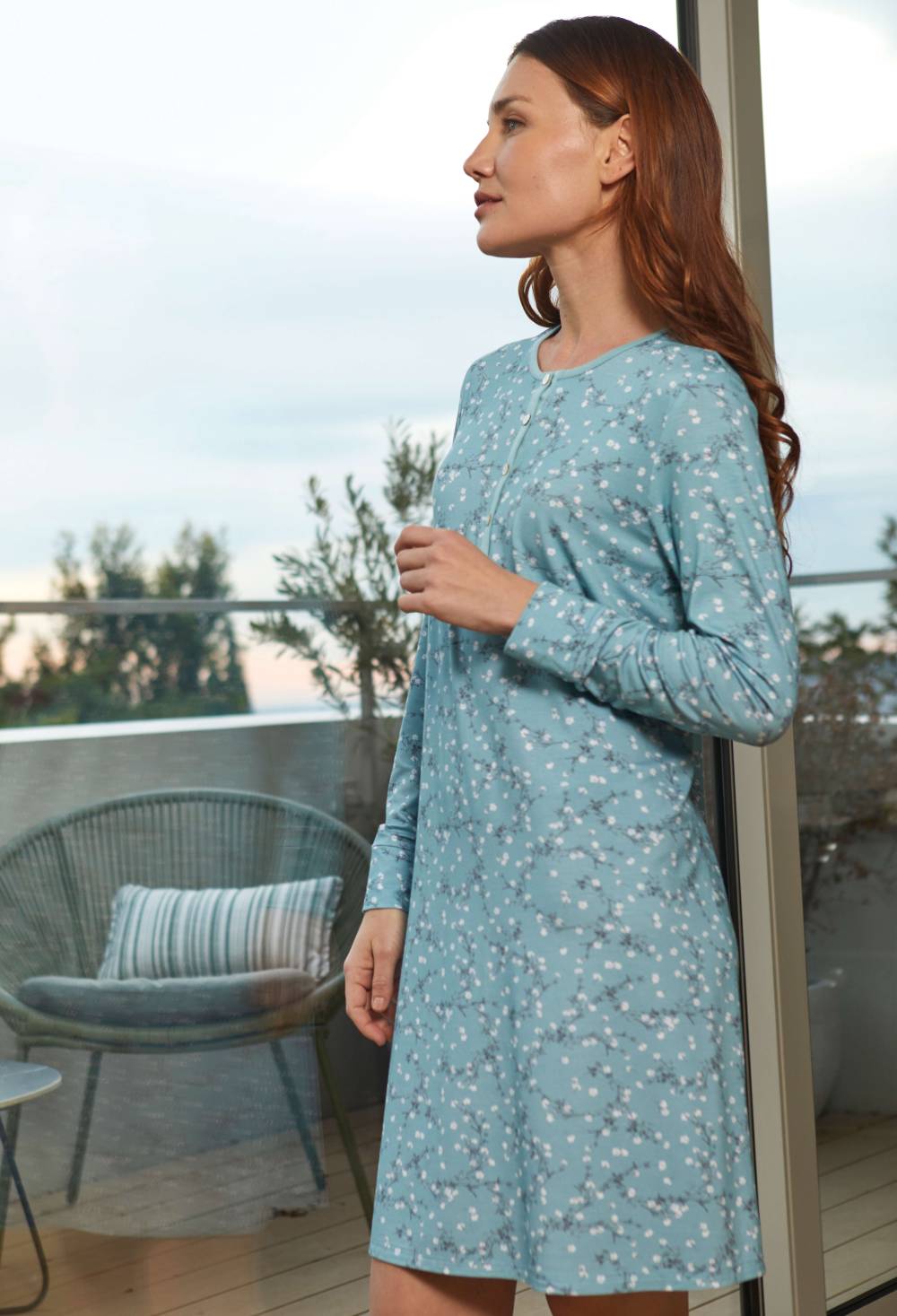 Chemise de nuit manches longues bambou Barandi Jocelyne Ortho Rennes